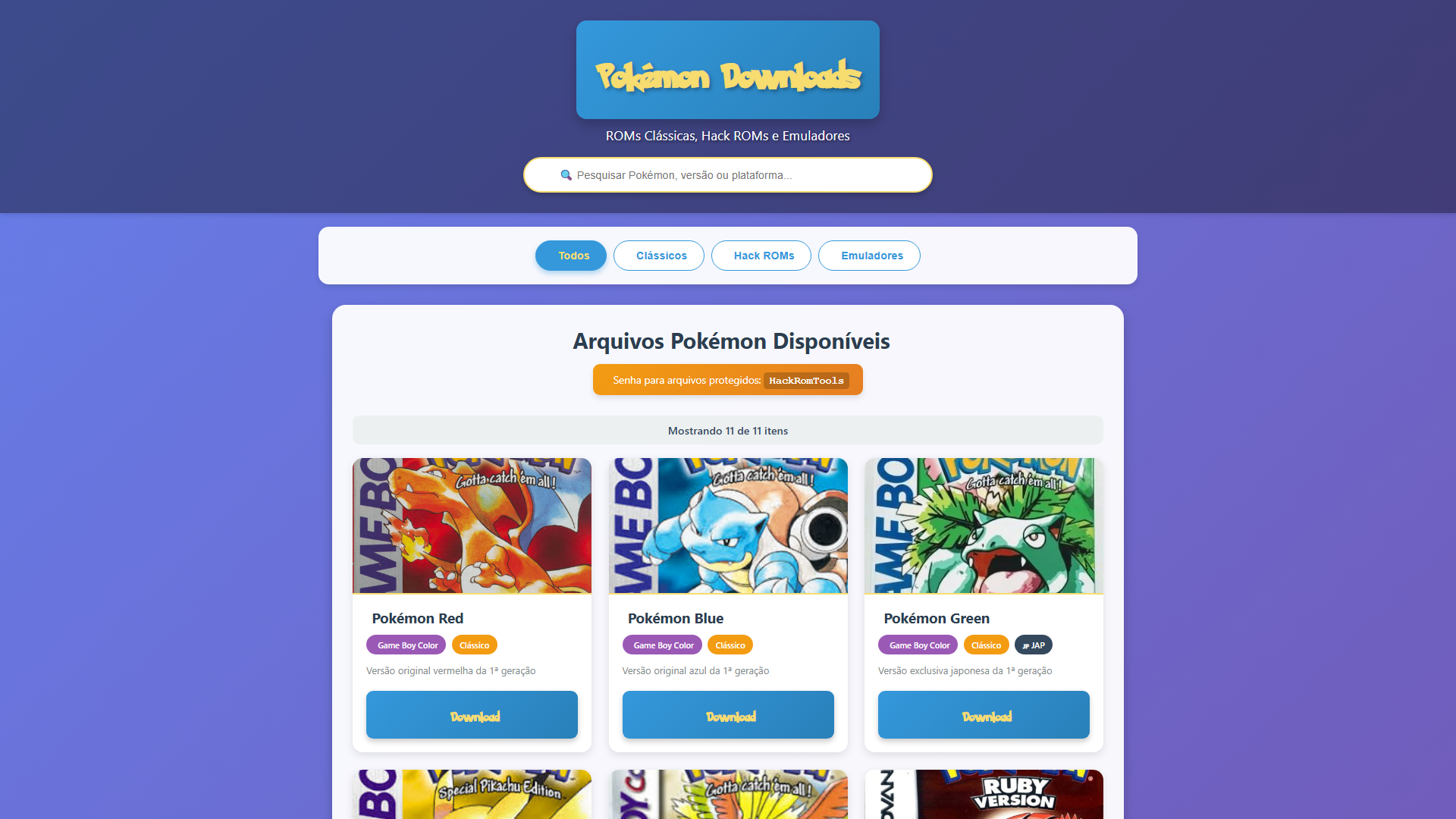 Pokédex interativa com busca de Pokémons