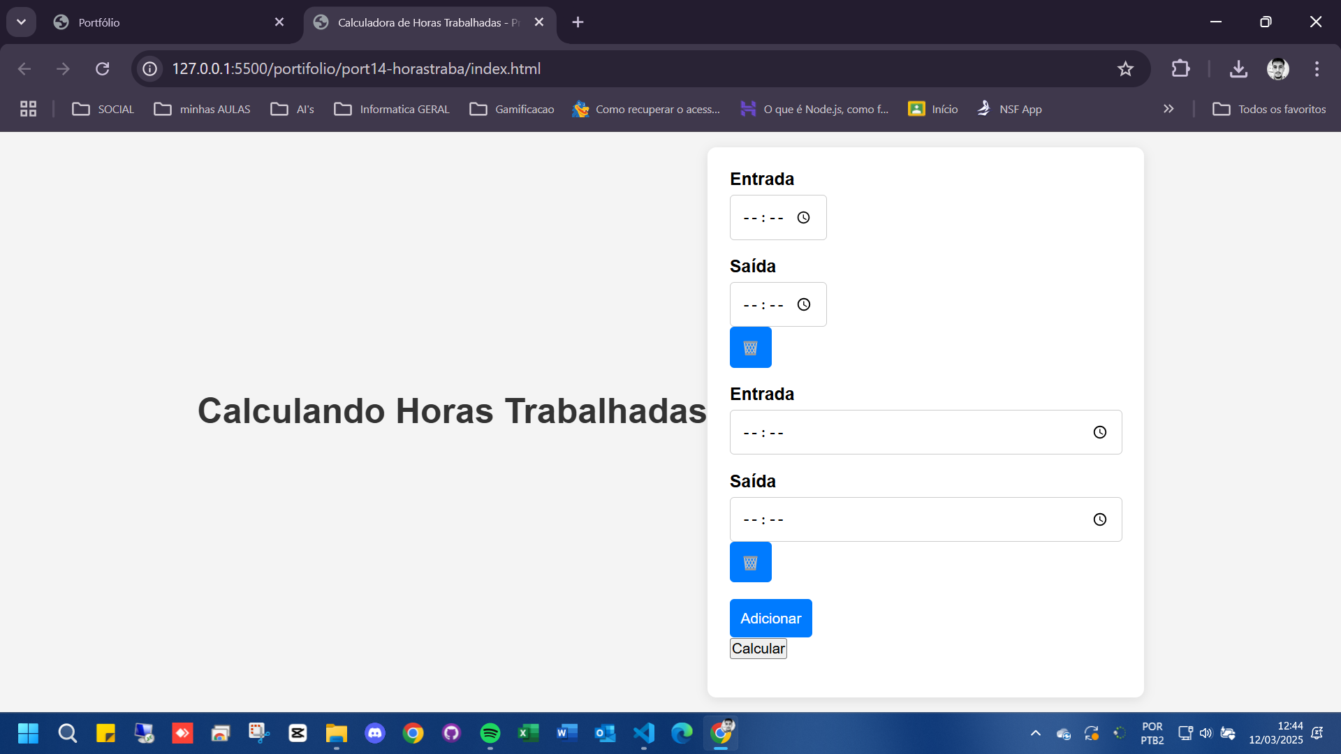 Projeto 14- Horastraba
